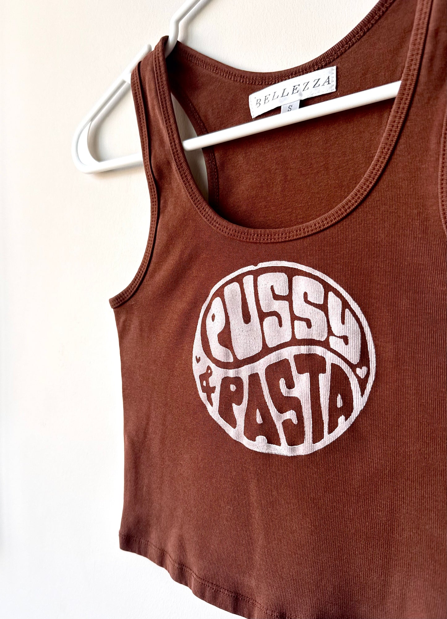 Pussy & Pasta Cropped Tank