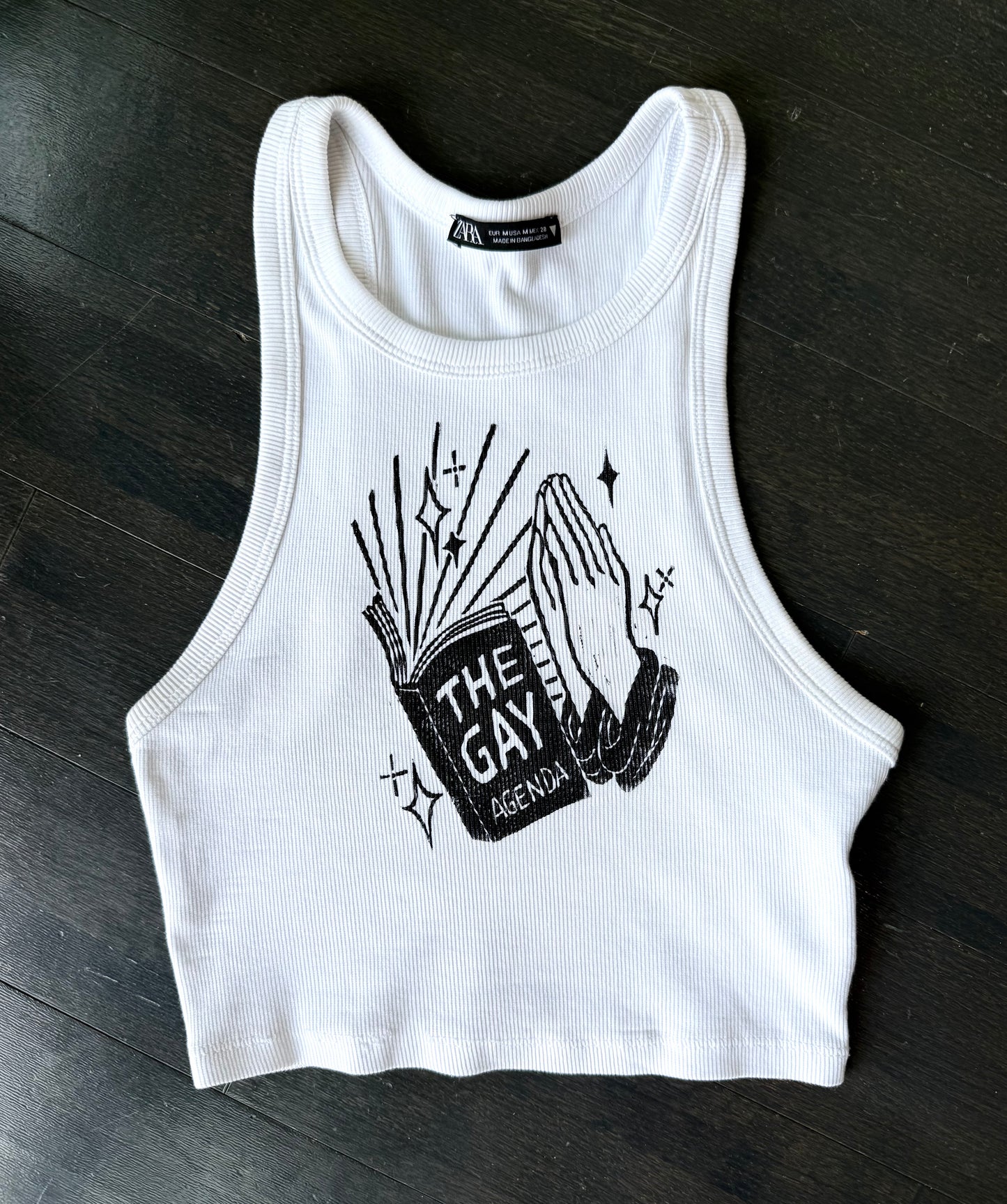 Gay Agenda Cropped Ribbed Tank