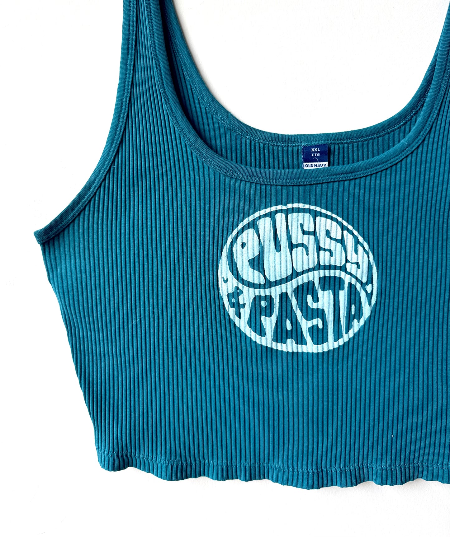 Pussy & Pasta Cropped Ribbed Tank