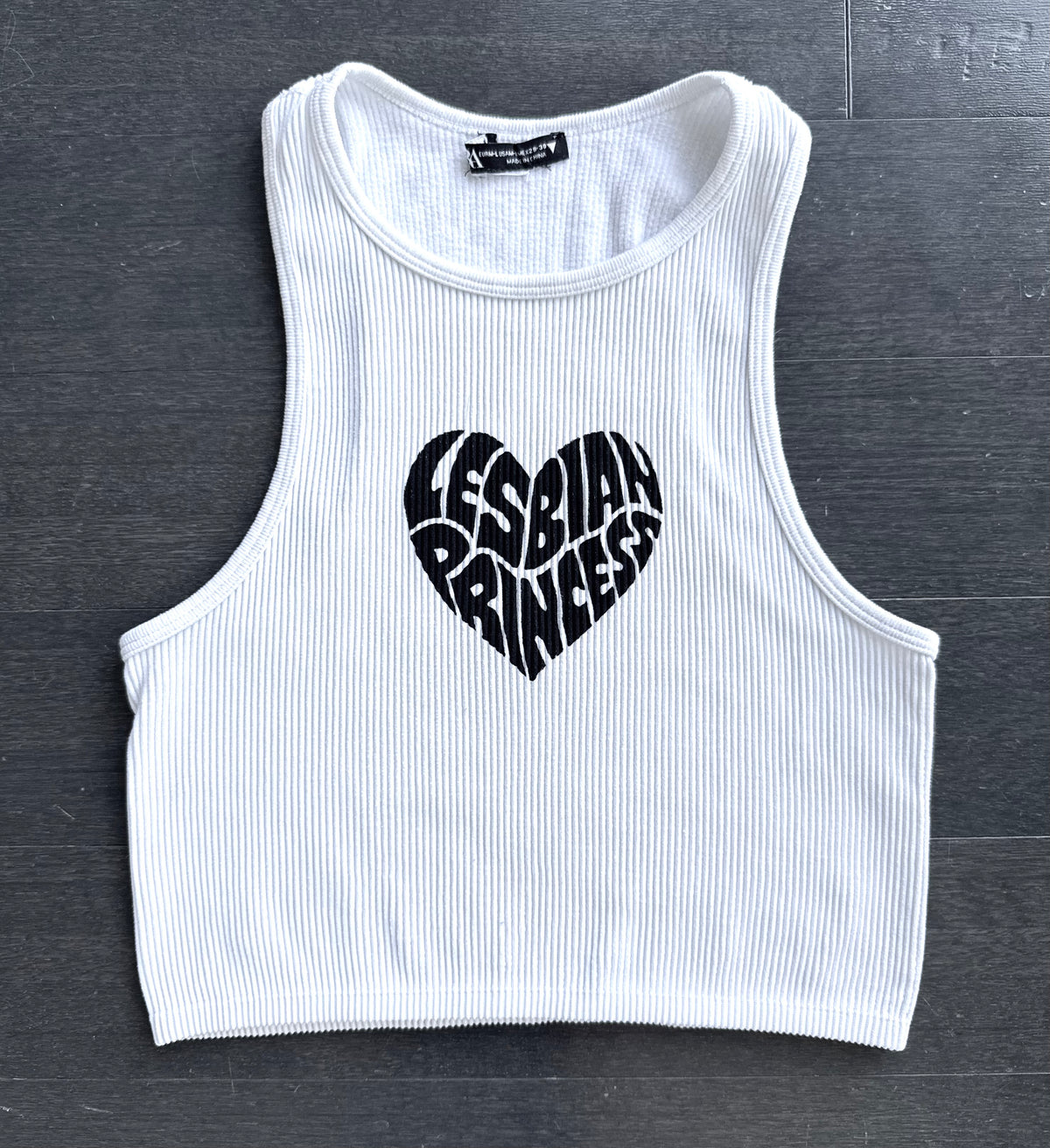 Lesbian Princess Cropped Ribbed Tank