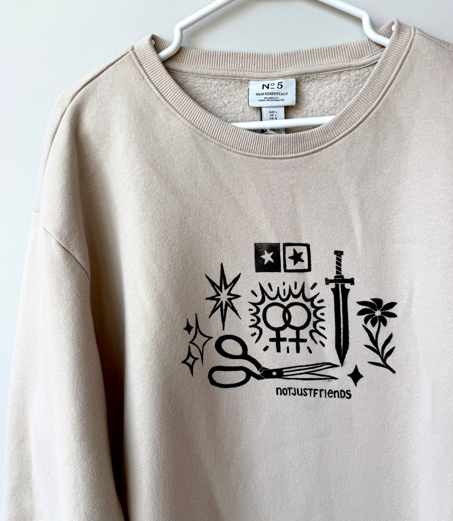 Patchwork Printed Crewneck