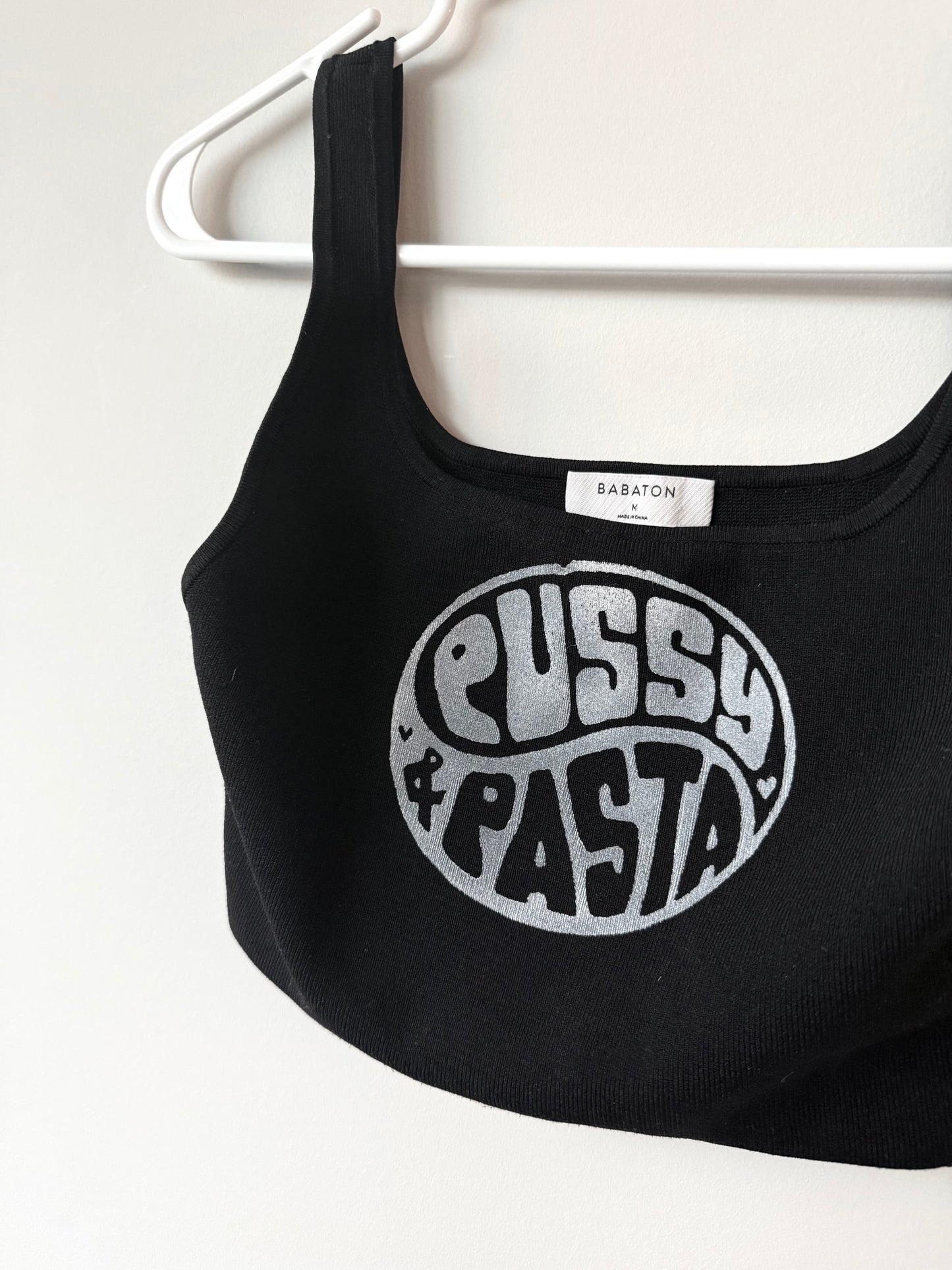 Pussy & Pasta Cropped Tank
