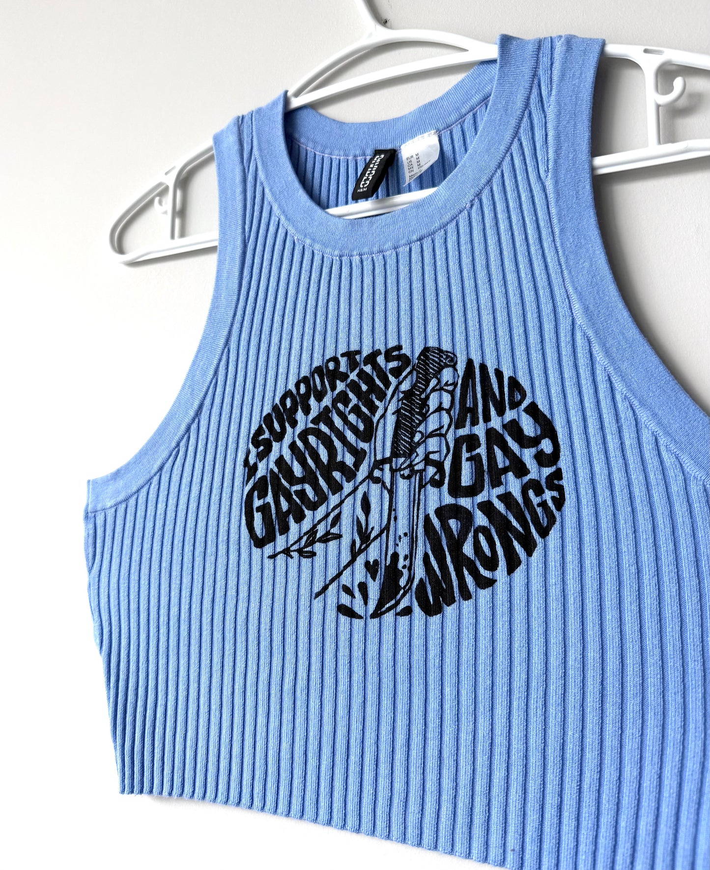Gay Wrongs Cropped Ribbed Tank