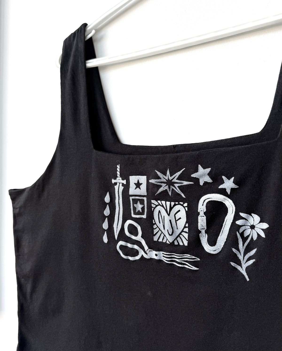Patchwork Printed Cropped Tank