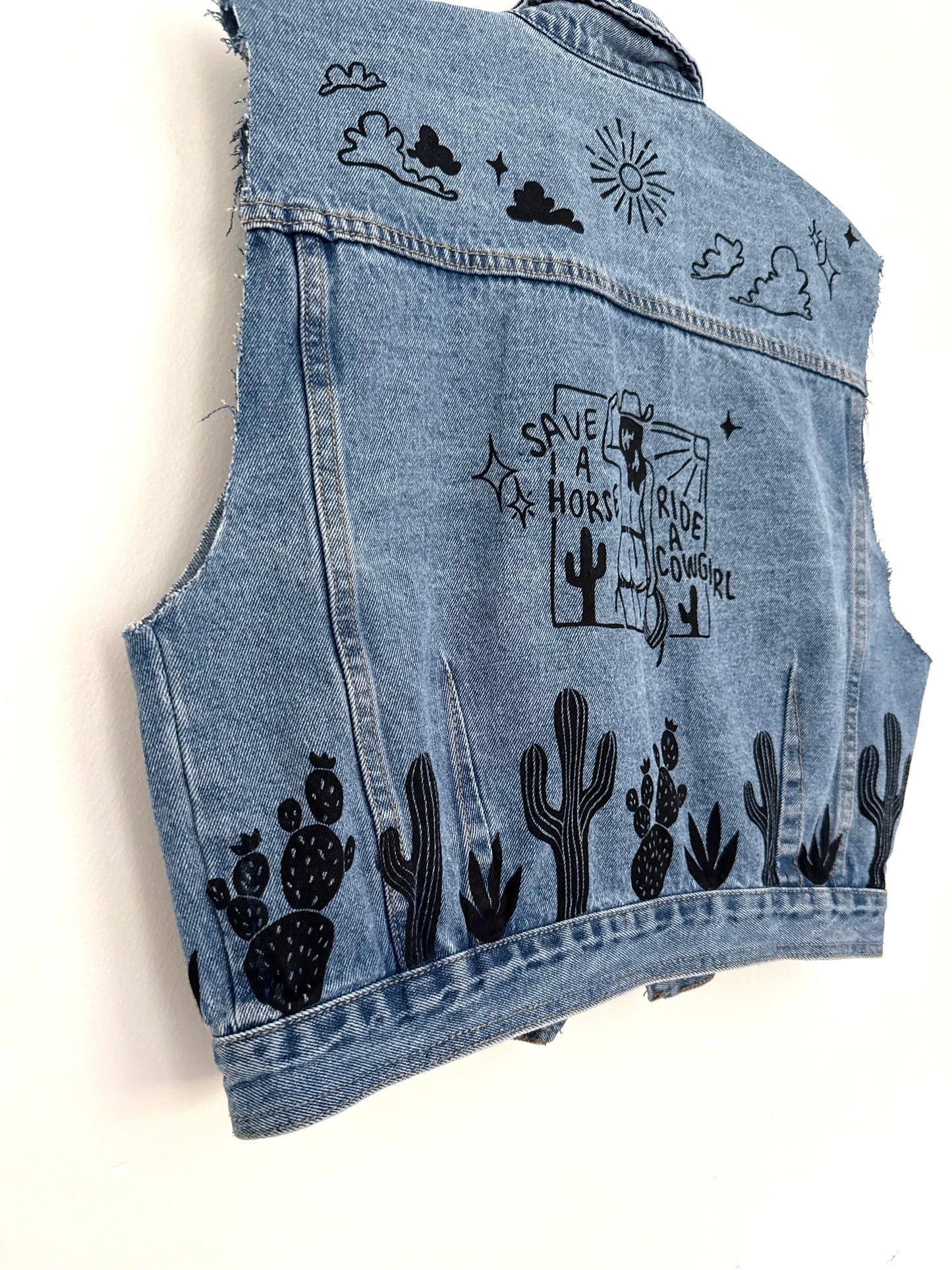 Cowgirl X Fruity Denim Cutoff Vest