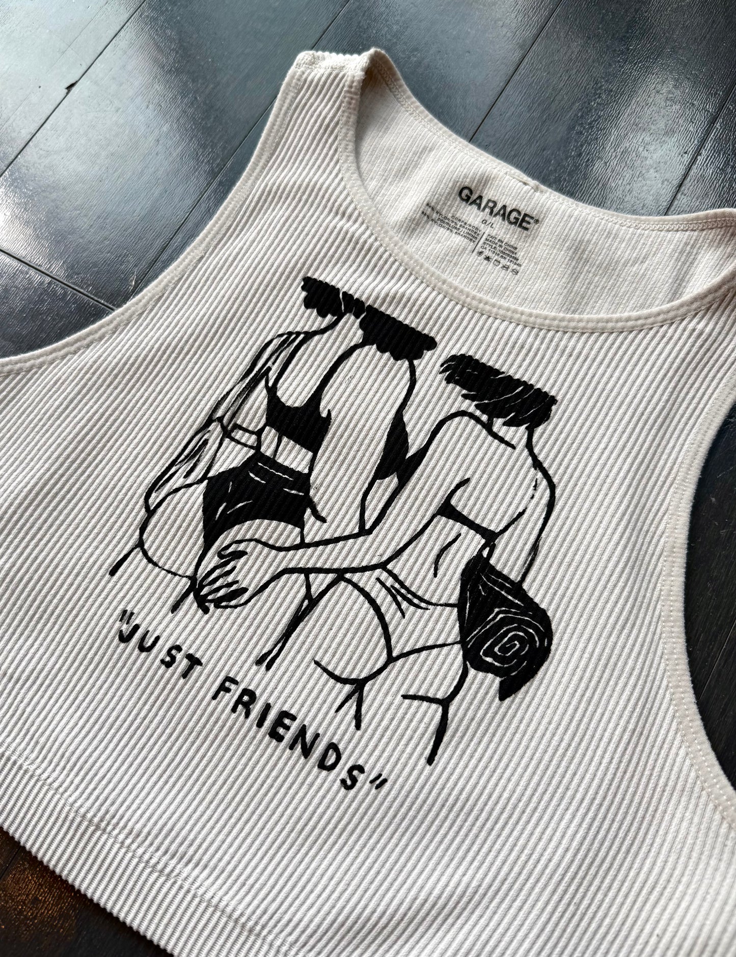 “Just Friends” Beach Babes Cropped Tank