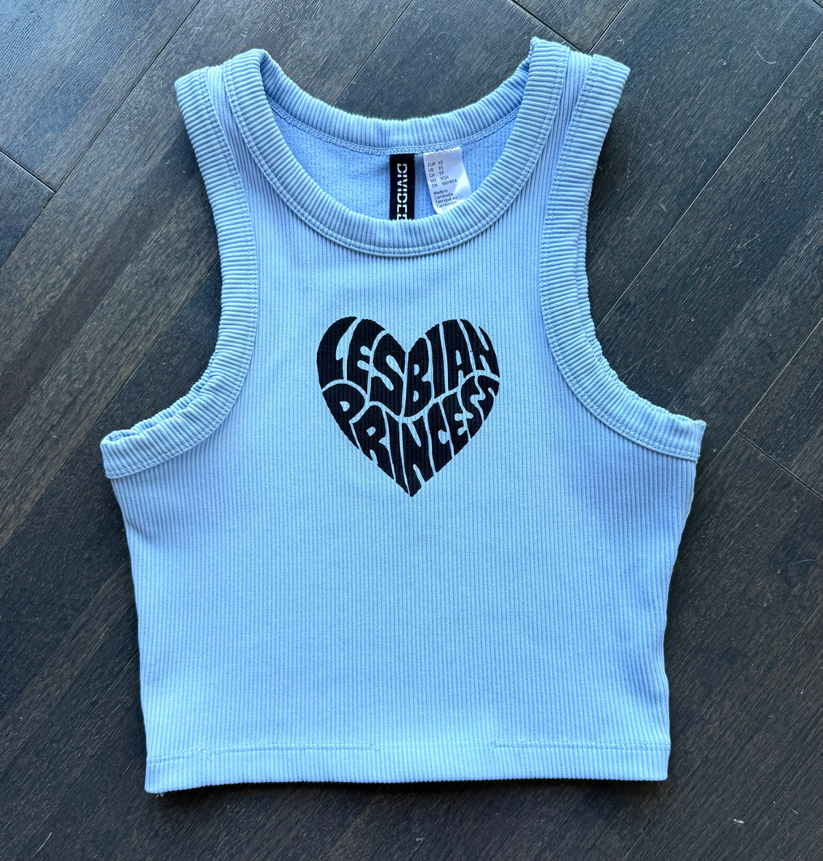 Lesbian Princess Cropped Ribbed Tank