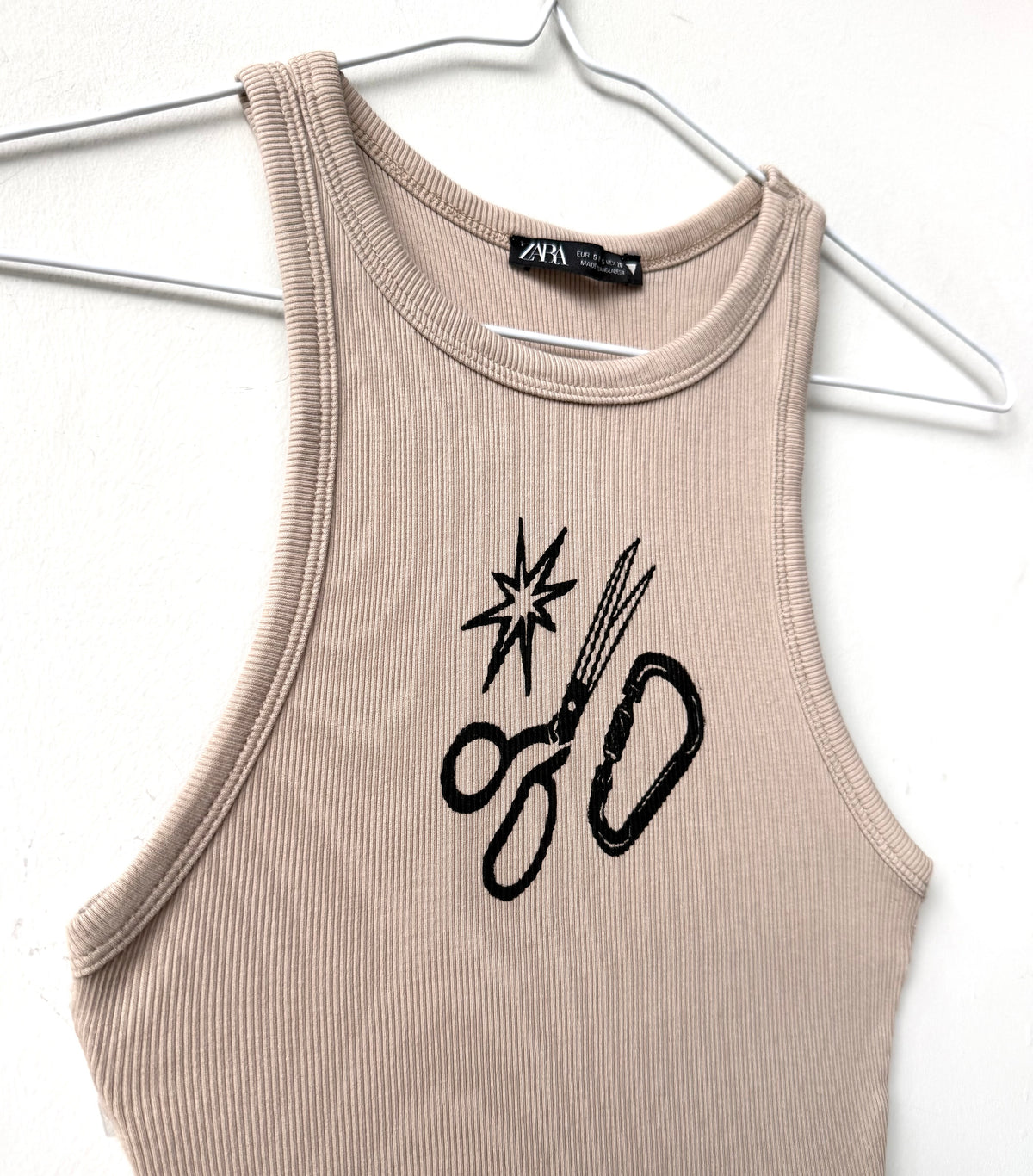Patchwork Printed Cropped Tank