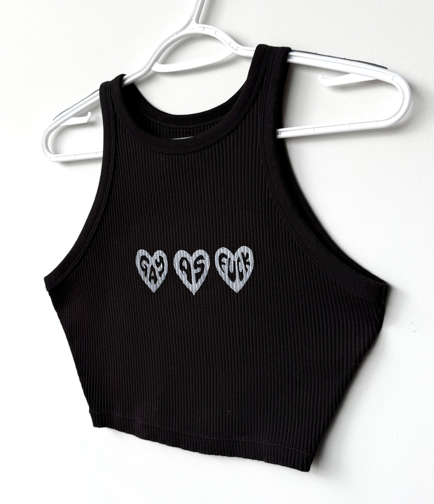 Gay As Fuck Cropped Ribbed Tank