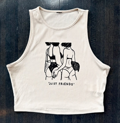 “Just Friends” Beach Babes Cropped Tank