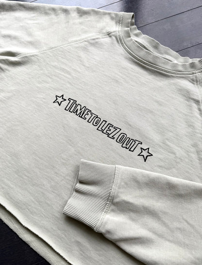 Lez Out Cropped Crewneck