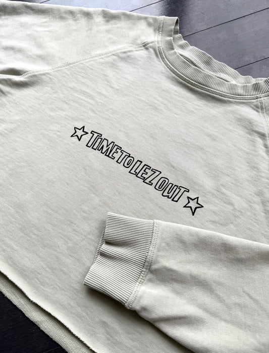 Lez Out Cropped Crewneck