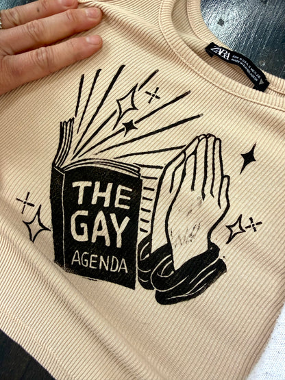 Gay Agenda Cropped Ribbed Tank