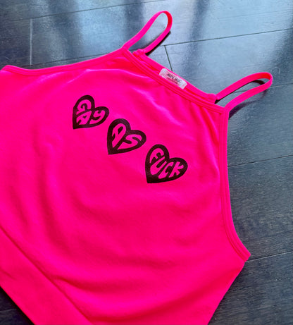 Gay As Fuck Cropped Neon Tank