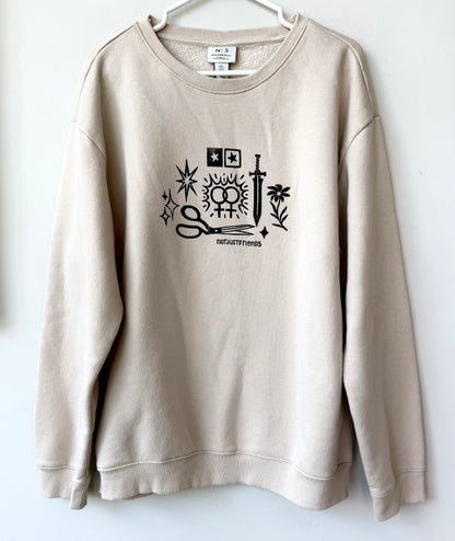 Patchwork Printed Crewneck