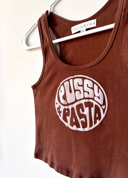 Pussy & Pasta Cropped Tank