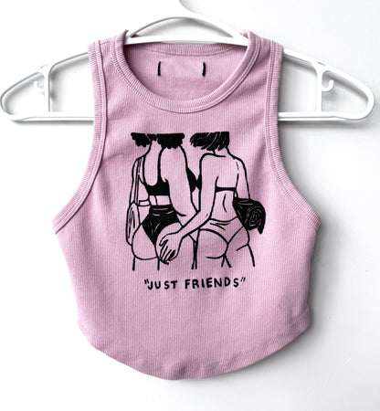 “Just Friends” Beach Babes Cropped Tank