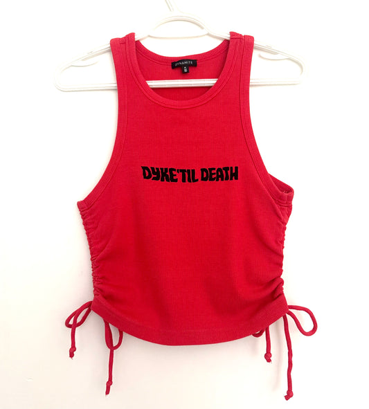 Dyke ‘Til Death Tie-Up Side Tank Top