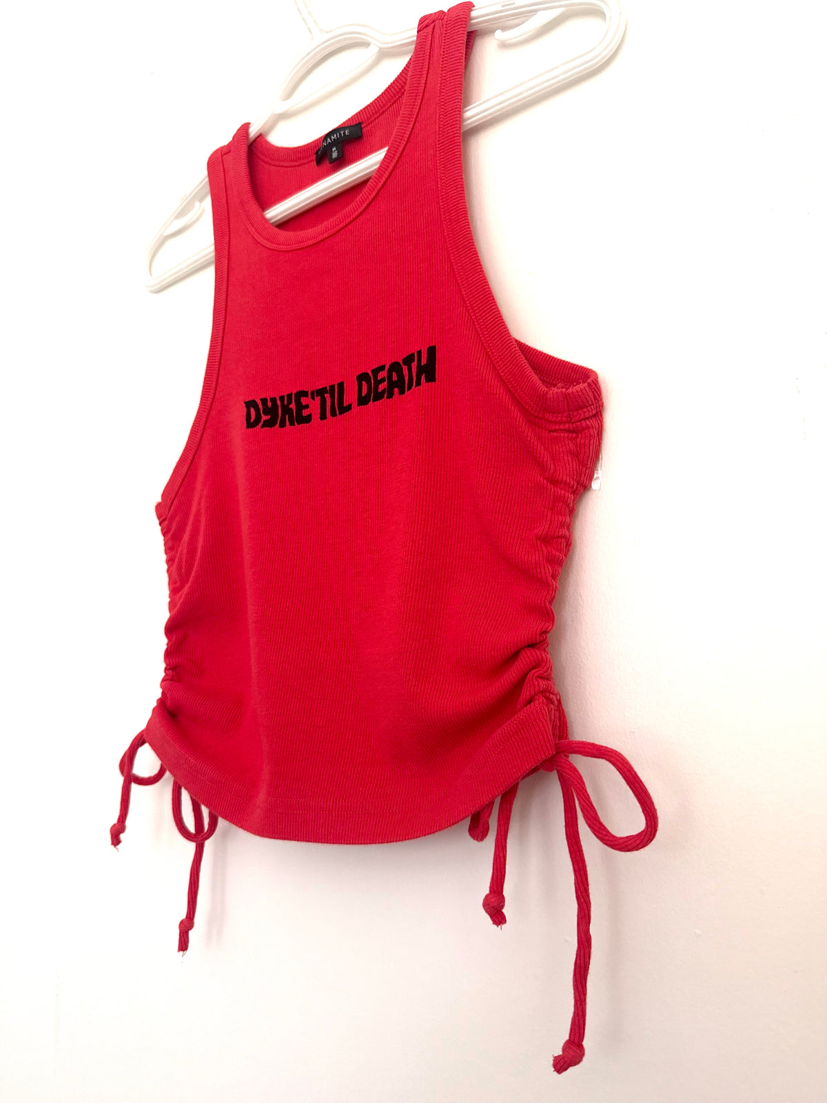 Dyke ‘Til Death Tie-Up Side Tank Top