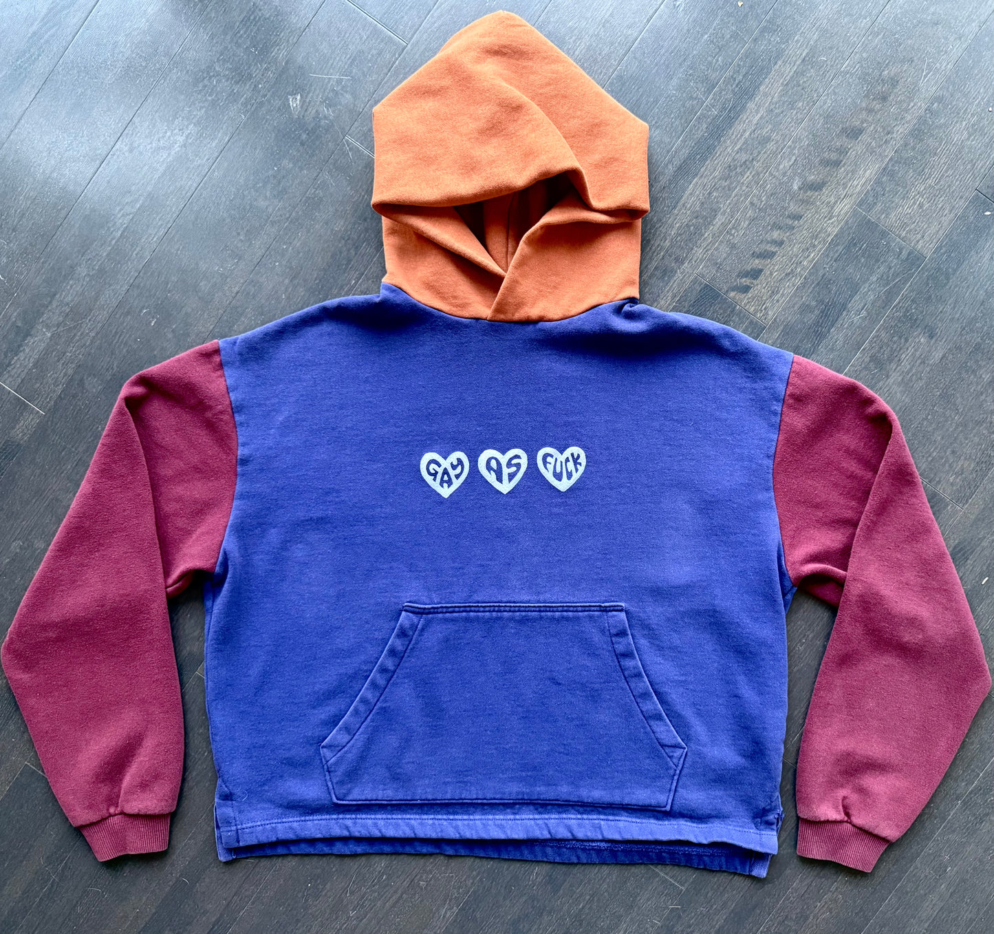 Gay As Fuck Colour Block Hoodie