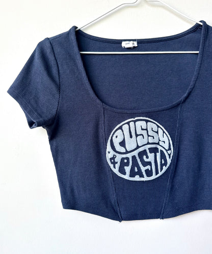 Pussy & Pasta Cropped Baby T