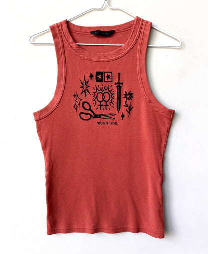 Patchwork Printed Tank Top