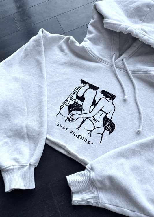 “Just Friends” Beach Babes Cropped Hoodie
