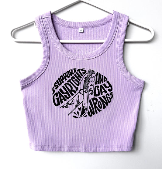 Gay Wrongs Cropped Tank