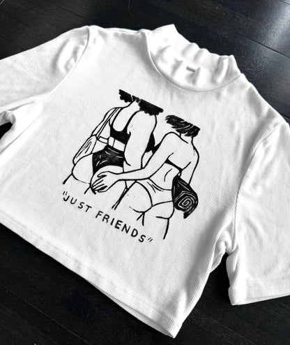 “Just Friends” Beach Babes Cropped T