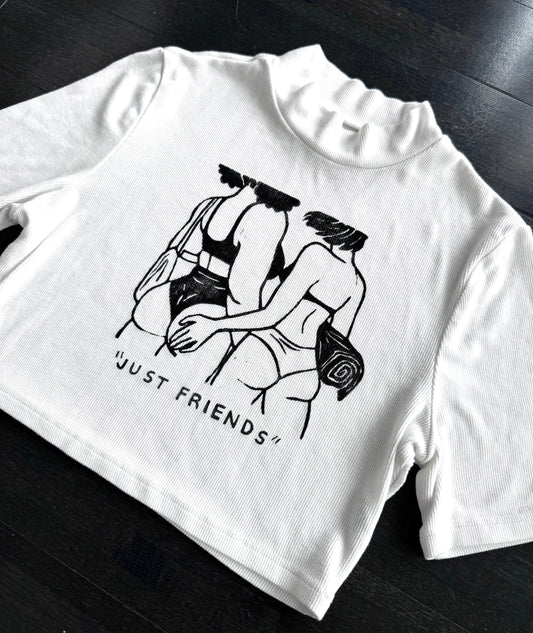 “Just Friends” Beach Babes Cropped T
