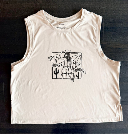Cowgirl Cropped Athletic Tank