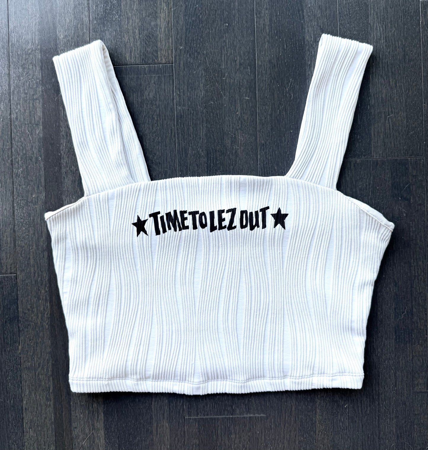 Lez Out Textured Cropped Tank