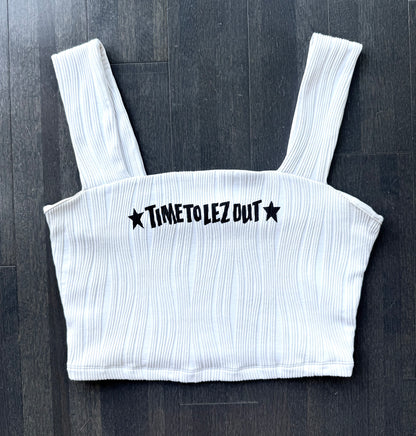 Lez Out Textured Cropped Tank