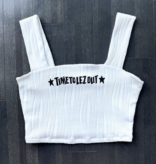 Lez Out Textured Cropped Tank