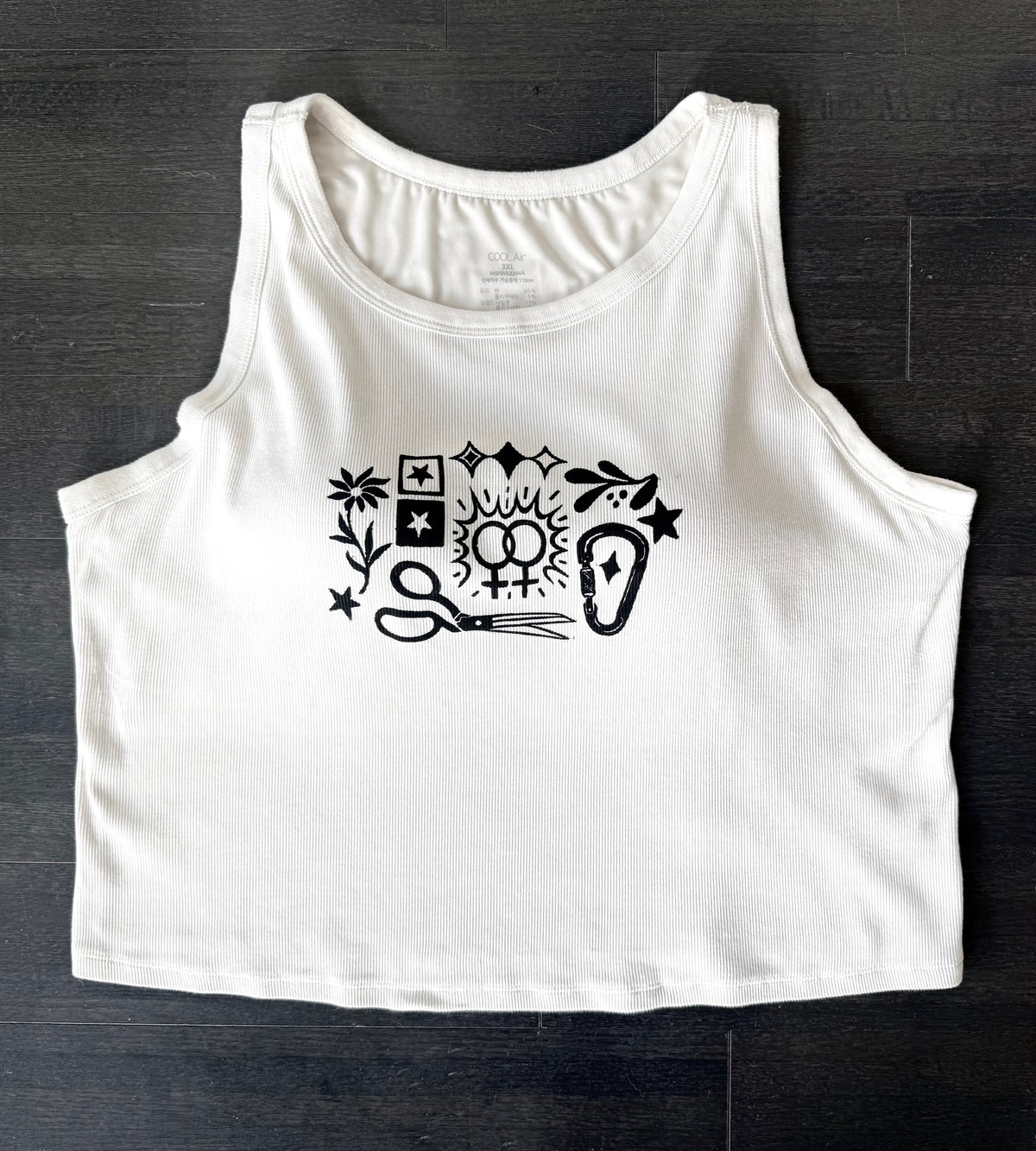 Patchwork Printed Cropped Tank