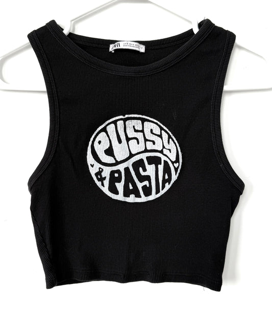 Pussy & Pasta Cropped Tank