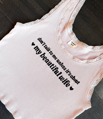 Beautiful Wife Cropped Tank