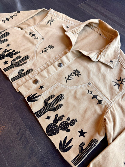 Cowgirl Patchwork Printed Cropped Jacket
