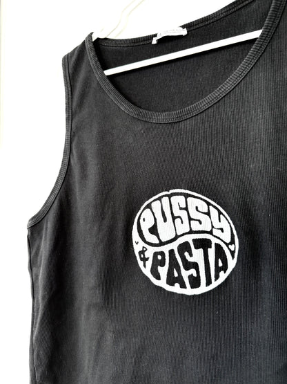 Pussy & Pasta Ribbed Tank Top