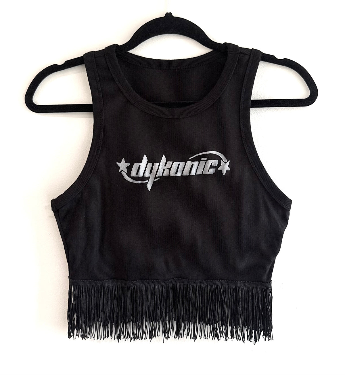 Dykonic Cropped Fringed Tank