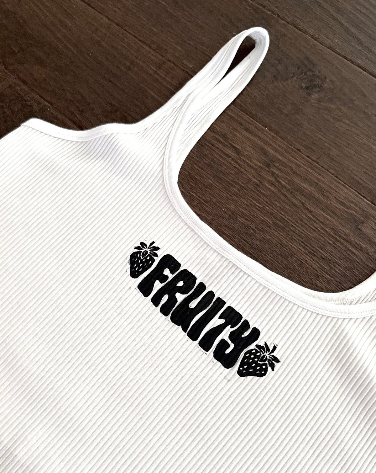 Fruity Cropped Ribbed Tank