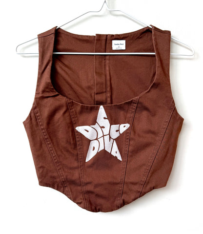 Disco Diva Cropped Structured Tank