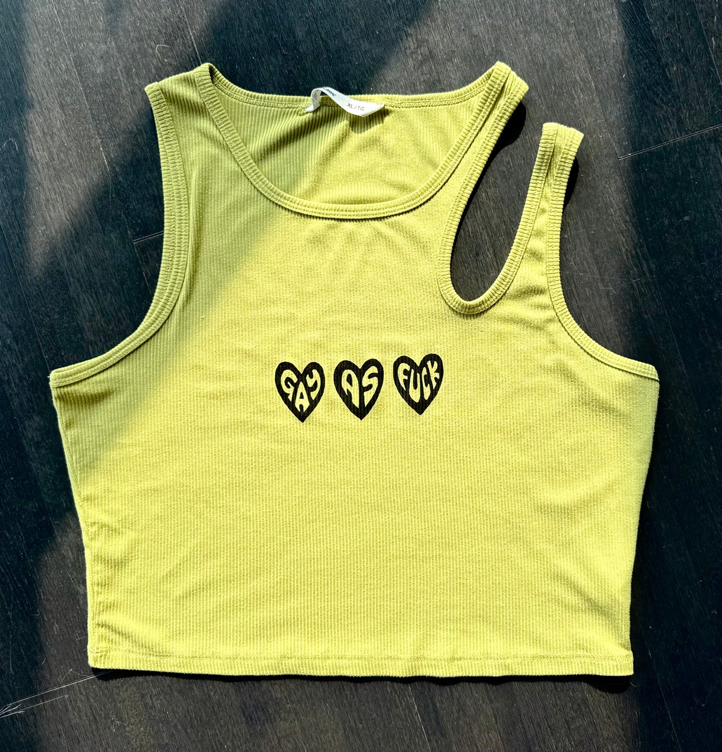 Gay As Fuck Asymmetrical Cropped Tank