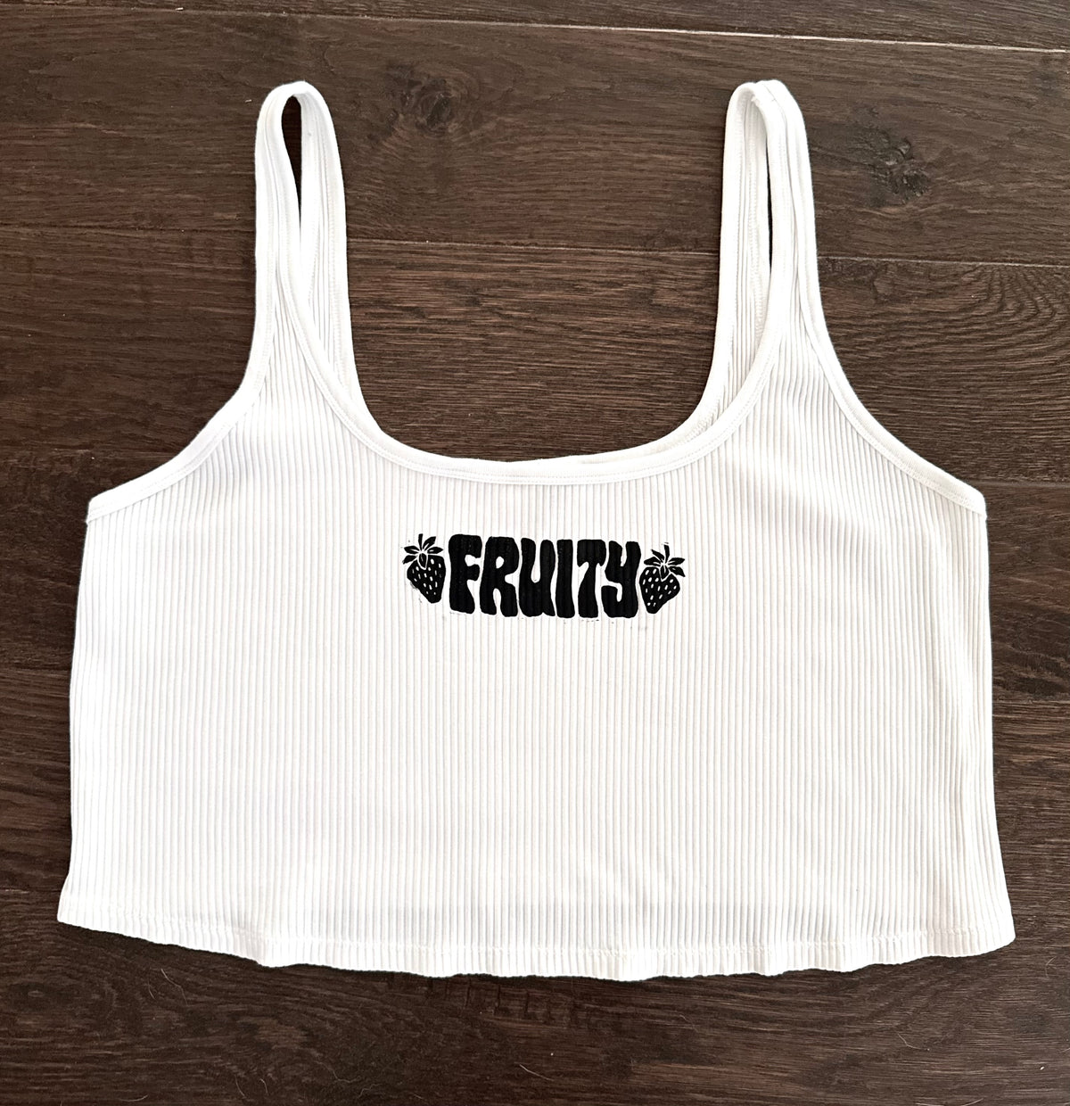 Fruity Cropped Ribbed Tank