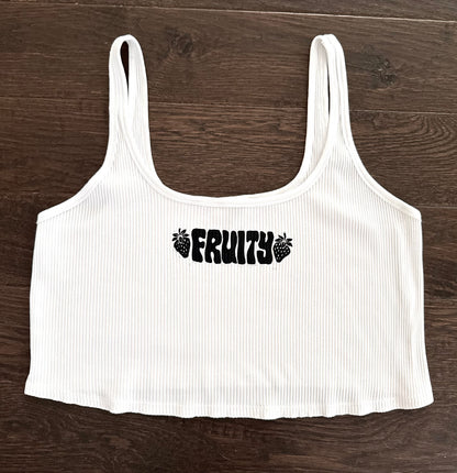 Fruity Cropped Ribbed Tank