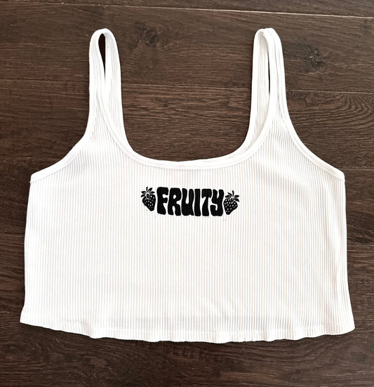 Fruity Cropped Ribbed Tank