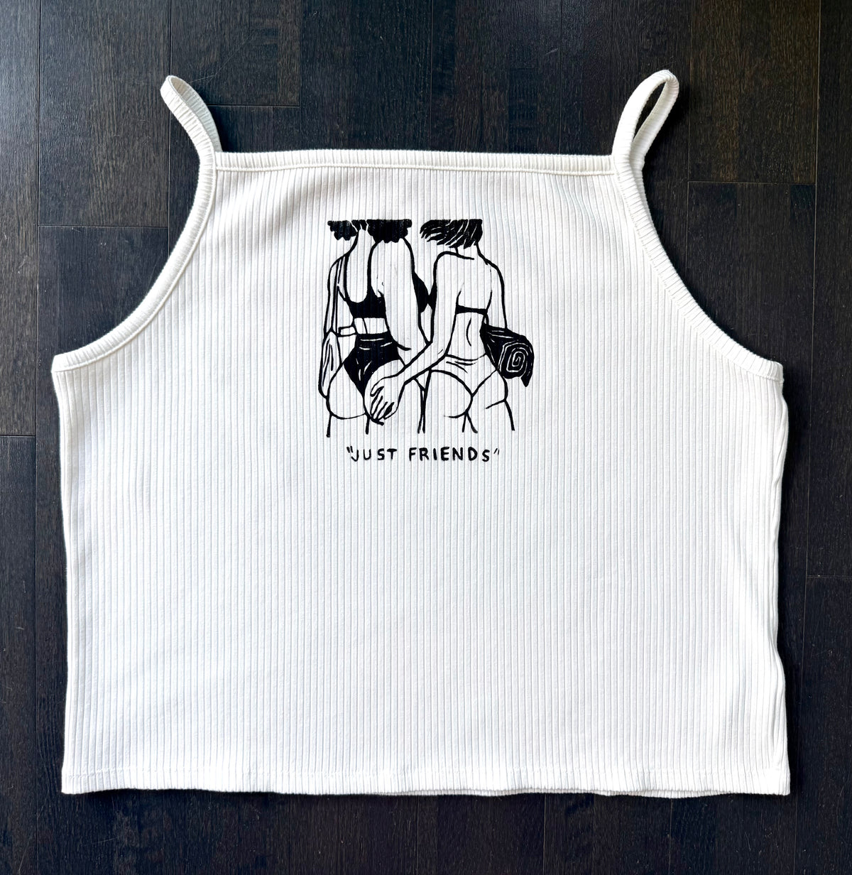 “Just Friends” Beach Babes Ribbed Tank
