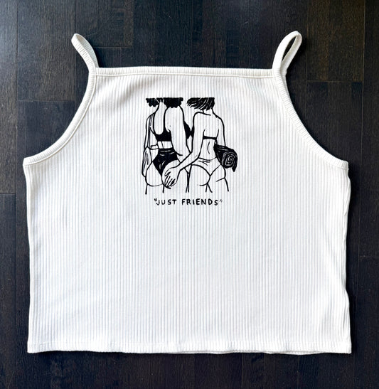 “Just Friends” Beach Babes Ribbed Tank