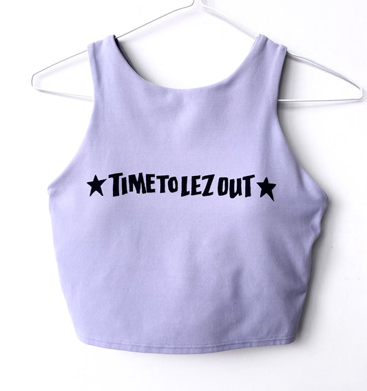 Lez Out Cropped Tank/Sports Bra