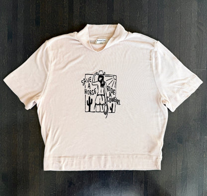 Cowgirl High-Neck Baby T